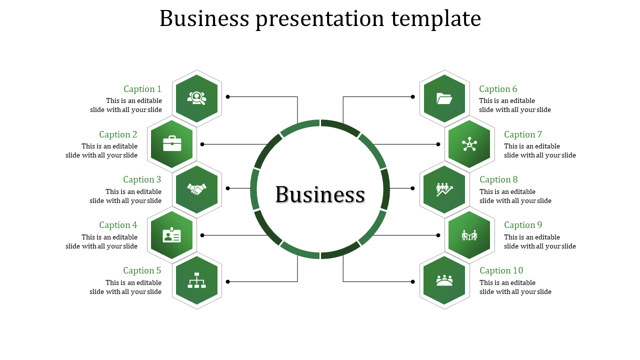 Get Our Business Presentation Template Slide Design